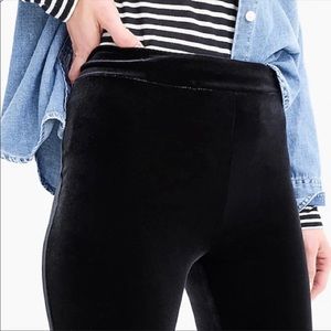 NWT! J.Crew Stretch Velvet Leggings